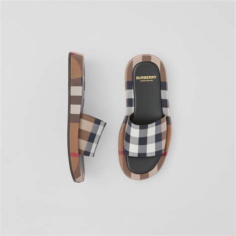 burberry slidea|Burberry check slides for women.